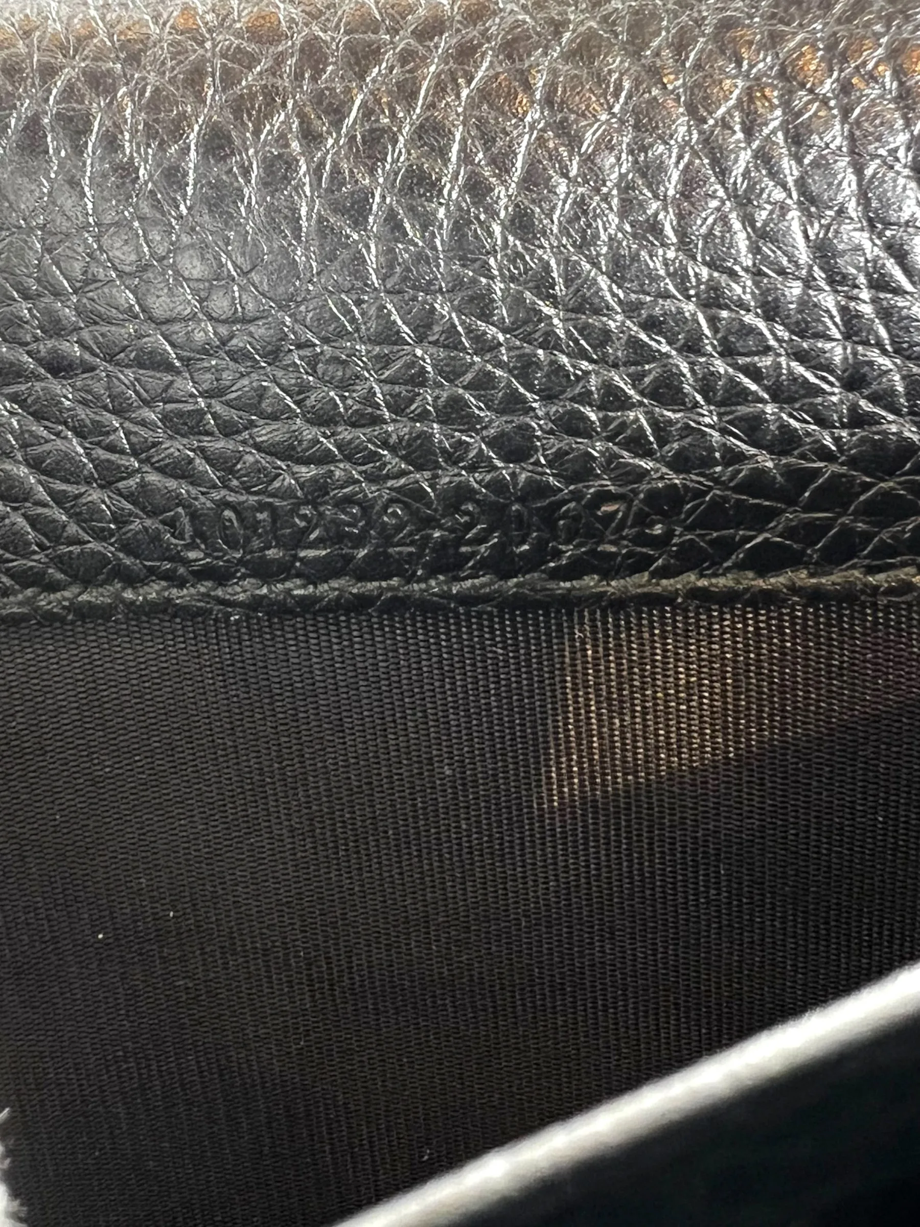Gucci Black Leather GG Marmont Wallet on Chain