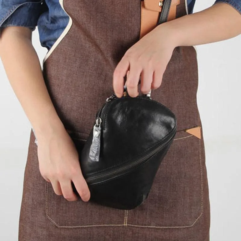 Handmade Genuine Leather Mens Cool Chest Bag Sling Bag Crossbody Bag Travel Bag Hiking Bag for men