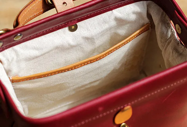 Handmade Leather doctor bag for women leather shoulder bag crossbody bag