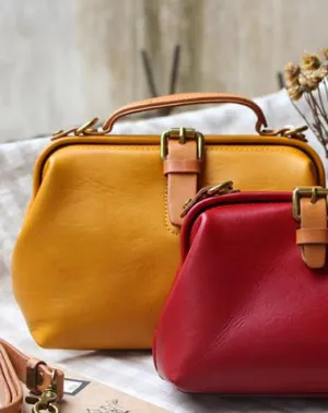 Handmade Leather doctor bag for women leather shoulder bag crossbody bag