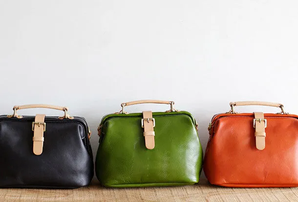 Handmade Leather doctor bag for women leather shoulder doctor bag crossbody bag