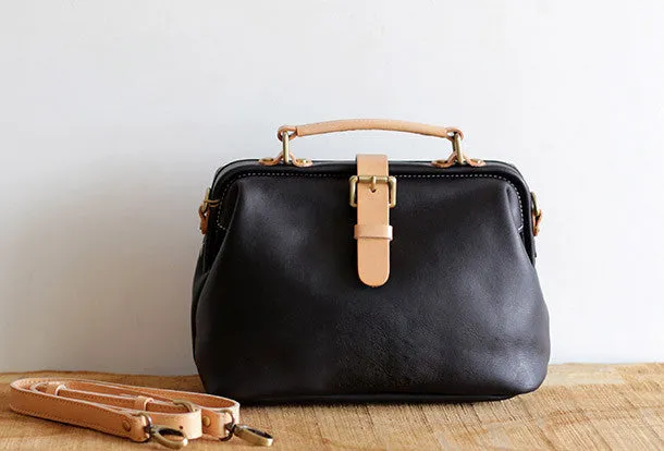 Handmade Leather doctor bag for women leather shoulder doctor bag crossbody bag