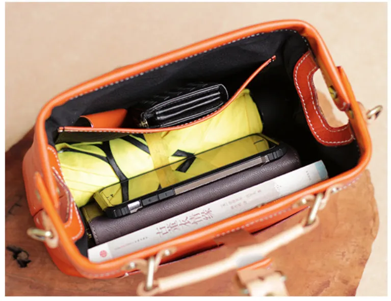 Handmade Leather doctor bag for women leather shoulder doctor bag crossbody bag