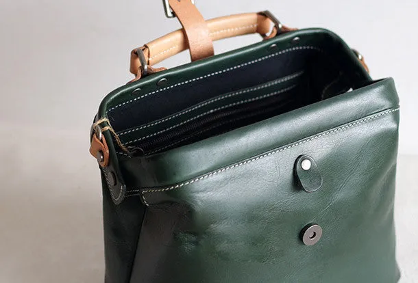 Handmade Leather doctor bag for women leather shoulder doctor bag crossbody bag