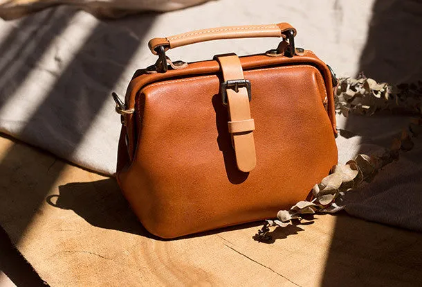 Handmade Leather doctor bag for women leather shoulder doctor bag crossbody bag