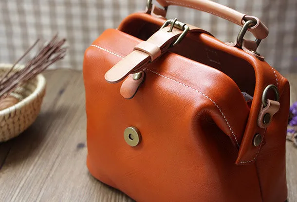 Handmade Leather doctor bag for women leather shoulder doctor bag crossbody bag