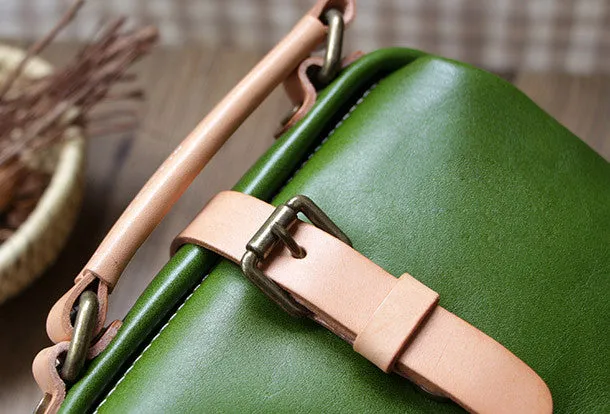 Handmade Leather doctor bag for women leather shoulder doctor bag crossbody bag