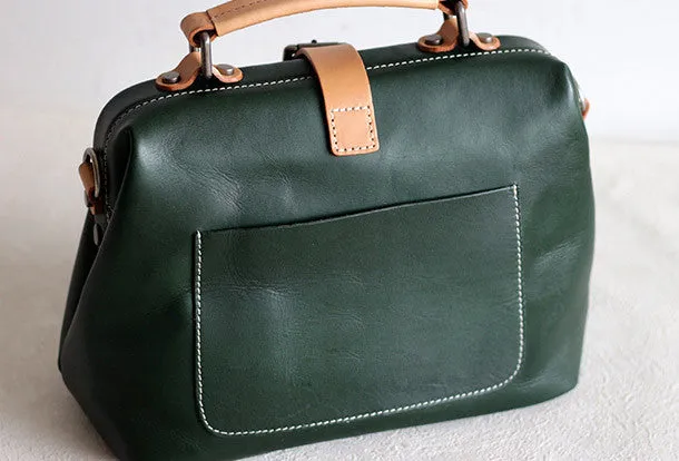 Handmade Leather doctor bag for women leather shoulder doctor bag crossbody bag