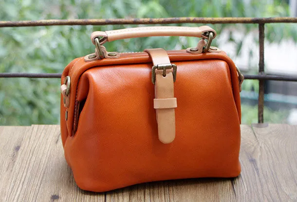 Handmade Leather doctor bag for women leather shoulder doctor bag crossbody bag