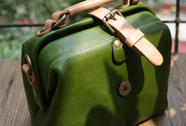Handmade Leather doctor bag for women leather shoulder doctor bag crossbody bag