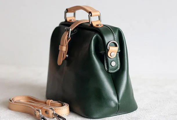 Handmade Leather doctor bag for women leather shoulder doctor bag crossbody bag
