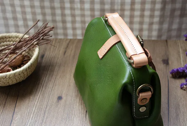 Handmade Leather doctor bag for women leather shoulder doctor bag crossbody bag