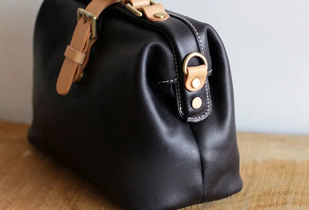 Handmade Leather doctor bag for women leather shoulder doctor bag crossbody bag