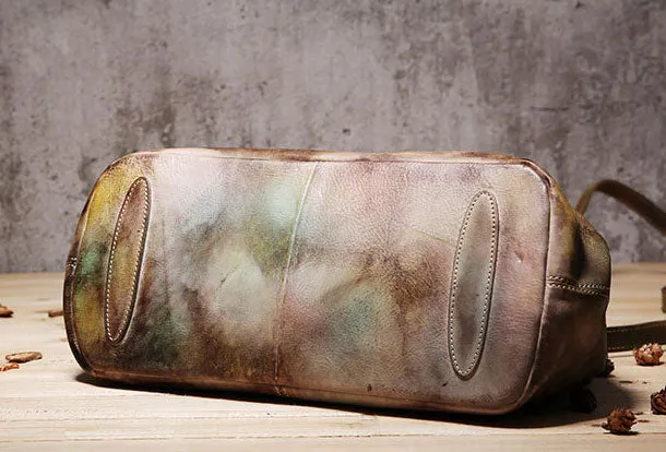 Handmade Leather doctor bag purse for women leather shoulder bag crossbody bag