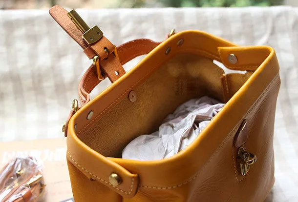 Handmade Leather doctor bags for women leather shoulder doctor bag crossbody bag