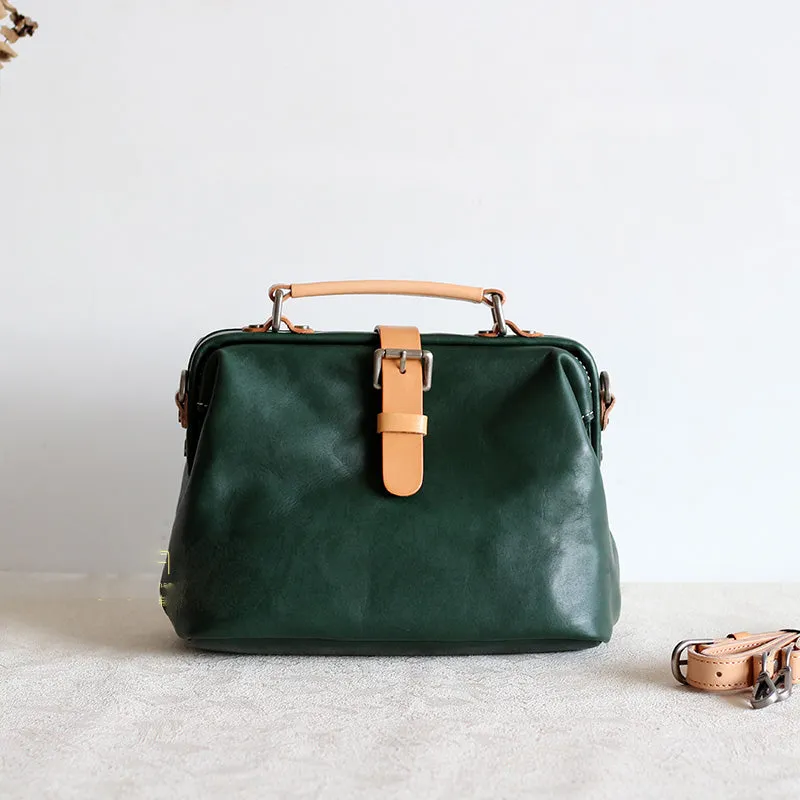 Handmade Leather doctor bags for women leather shoulder doctor bag crossbody bag