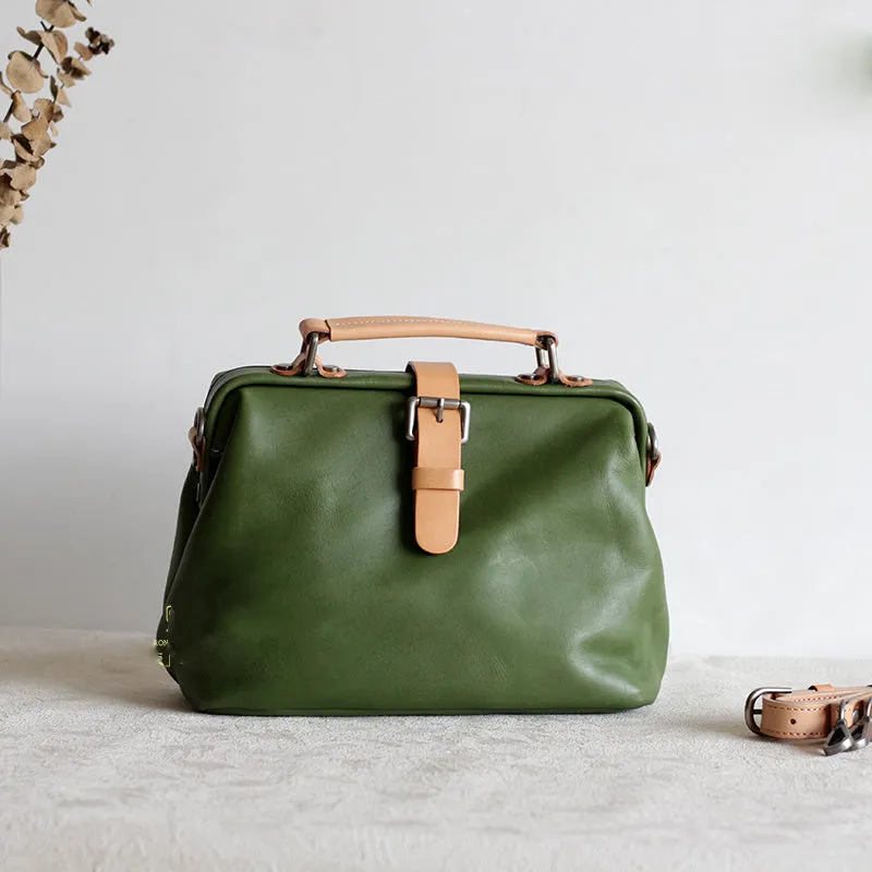 Handmade Leather doctor bags for women leather shoulder doctor bag crossbody bag