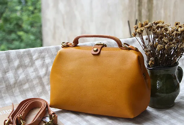 Handmade Leather doctor bags for women leather shoulder doctor bag crossbody bag