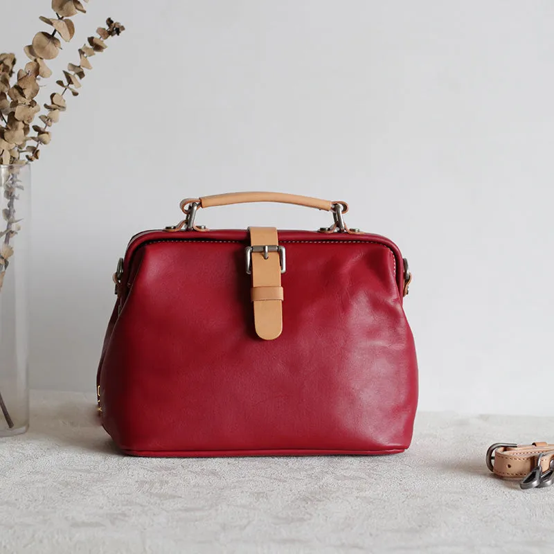 Handmade Leather doctor bags for women leather shoulder doctor bag crossbody bag