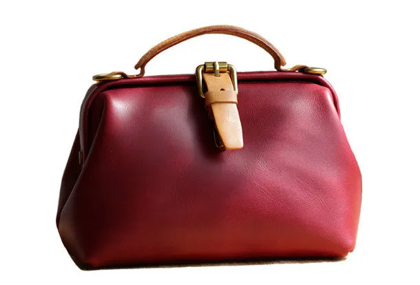 Handmade Leather doctor bags for women leather shoulder doctor bag crossbody bag