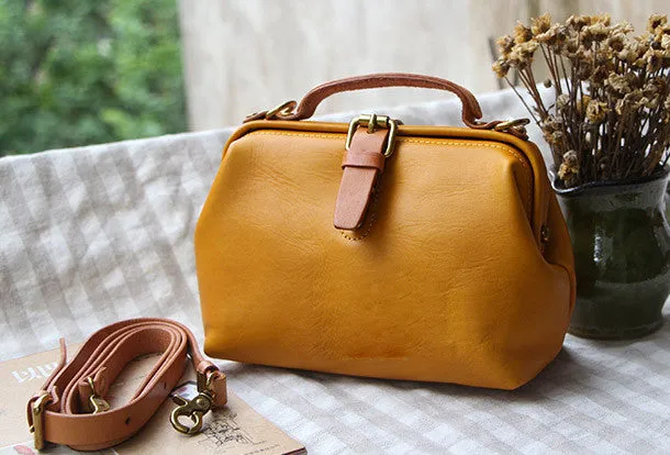 Handmade Leather doctor bags for women leather shoulder doctor bag crossbody bag