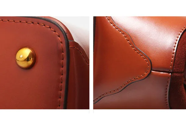 Handmade Leather handbag doctor bag shoulder bag for women leather bag