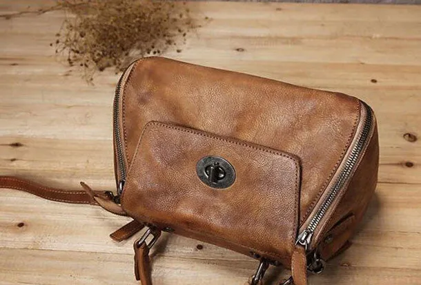 Handmade Leather handbag purse doctor bag shoulder bag for women leather shopper bag