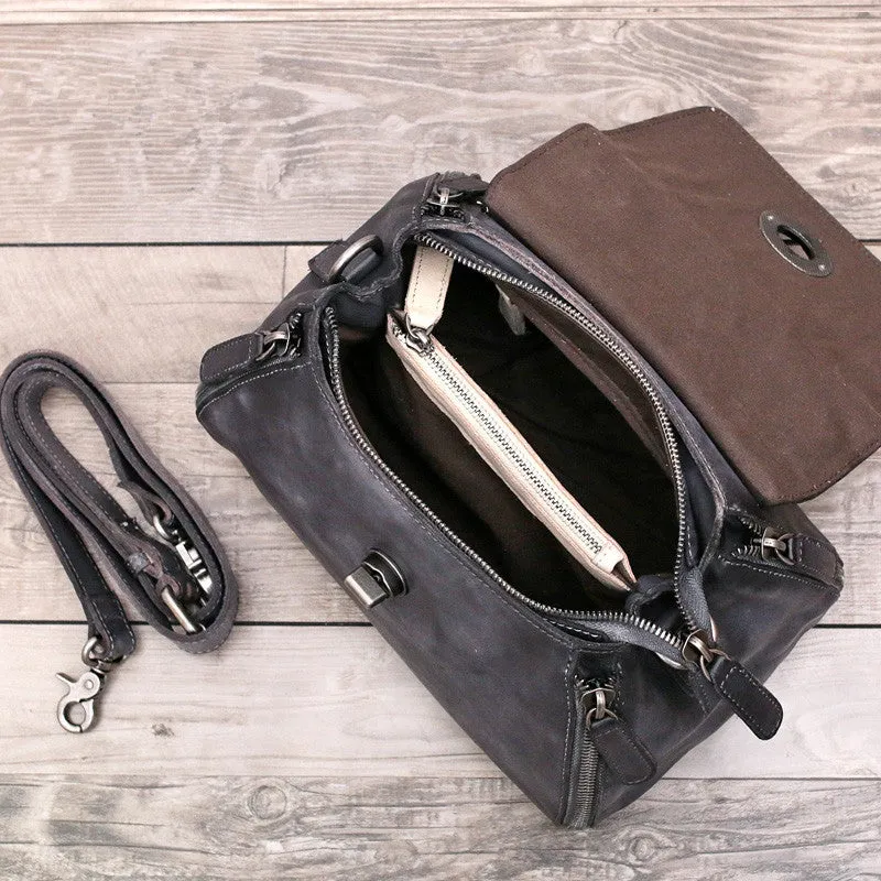 Handmade Leather handbag purse doctor bag shoulder bag for women leather shopper bag
