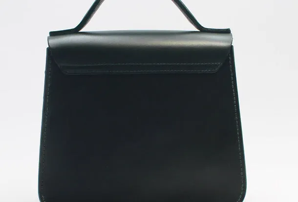 Handmade Leather Handbag Round Bag Purse Crossbody Shoulder Bag for Girl Women Lady