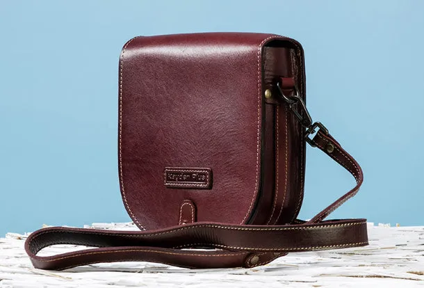 Handmade Leather Purse Saddle Bag Round Circle Bag Messenger Bag Crossbody Bag Shoulder Bag Purse For Women