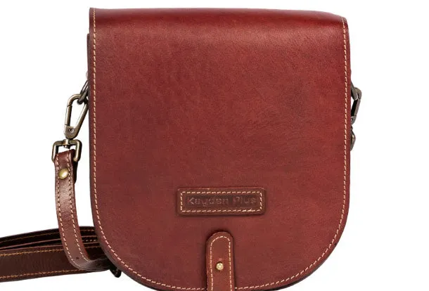 Handmade Leather Purse Saddle Bag Round Circle Bag Messenger Bag Crossbody Bag Shoulder Bag Purse For Women
