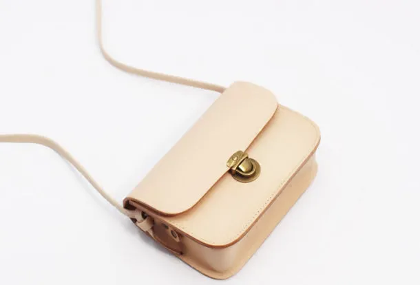Handmade Leather Round Bag Crossbody Bag Shoulder Bag Purse for Women Leather Bag