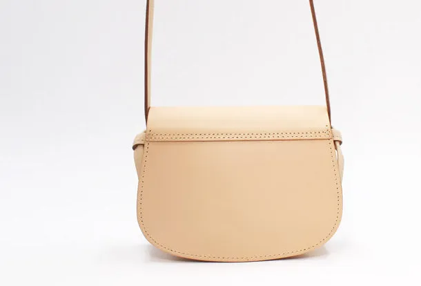 Handmade Leather Round Bag Crossbody Bag Shoulder Bag Purse for Women Leather Bag