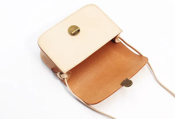 Handmade Leather Round Bag Crossbody Bag Shoulder Bag Purse for Women Leather Bag