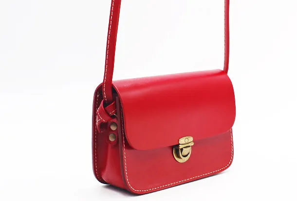 Handmade Leather Round Bag Crossbody Bag Shoulder Bag Purse for Women Leather Bag