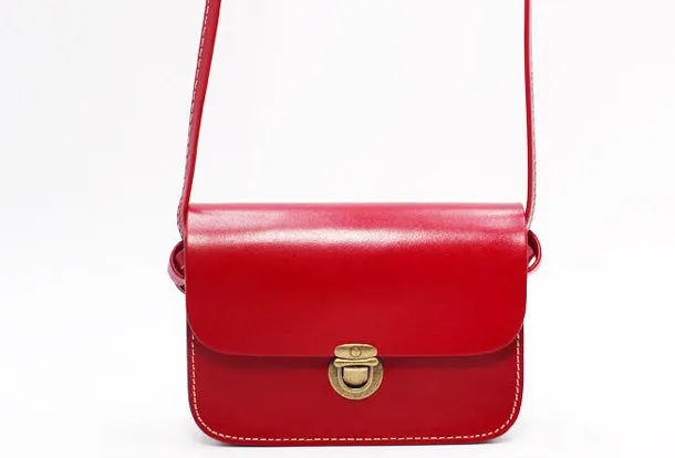 Handmade Leather Round Bag Crossbody Bag Shoulder Bag Purse for Women Leather Bag