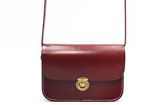 Handmade Leather Round Bag Crossbody Bag Shoulder Bag Purse for Women Leather Bag