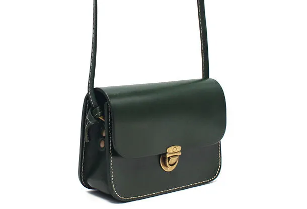 Handmade Leather Round Bag Crossbody Bag Shoulder Bag Purse for Women Leather Bag