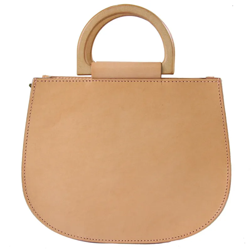 Handmade Leather Round Bag Crossbody Bag Shoulder Bag Purse for Women Leather Bag