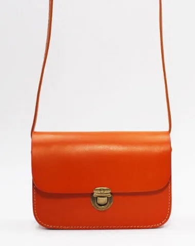 Handmade Leather Round Bag Crossbody Bag Shoulder Bag Purse for Women Leather Bag