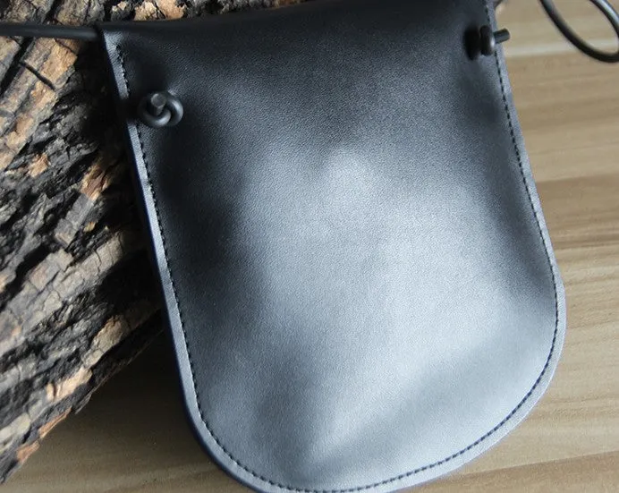 Handmade LEATHER WOMEN Round Saddle SHOULDER BAG Circle Crossbody Purse FOR WOMEN