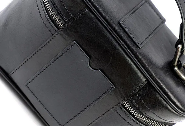 Handmade vintage doctor bag leather crossbody bag purse shoulder bag for women