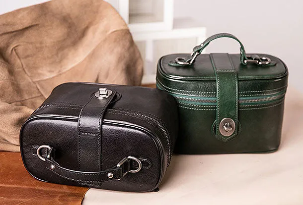 Handmade vintage doctor bag leather crossbody bag purse shoulder bag for women
