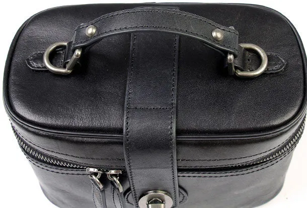 Handmade vintage doctor bag leather crossbody bag purse shoulder bag for women