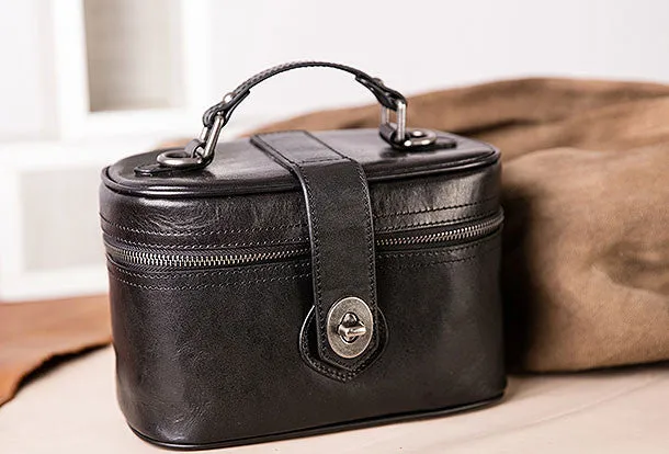 Handmade vintage doctor bag leather crossbody bag purse shoulder bag for women