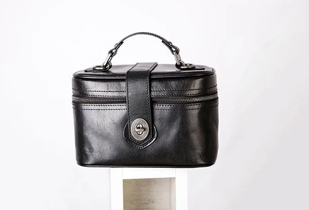 Handmade vintage doctor bag leather crossbody bag purse shoulder bag for women