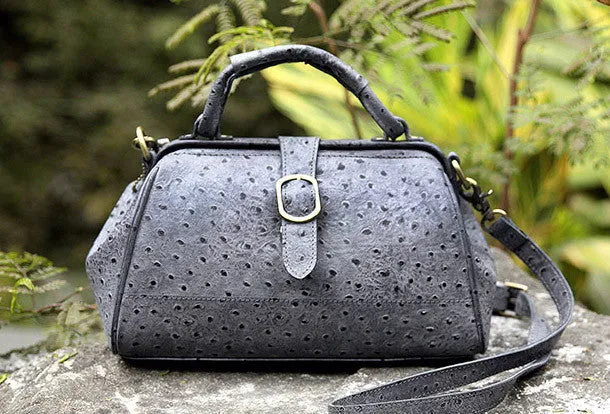 Handmade vintage shoulder bag small doctor bag handbag for women