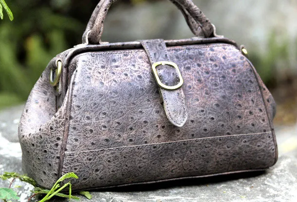 Handmade vintage shoulder bag small doctor bag handbag for women