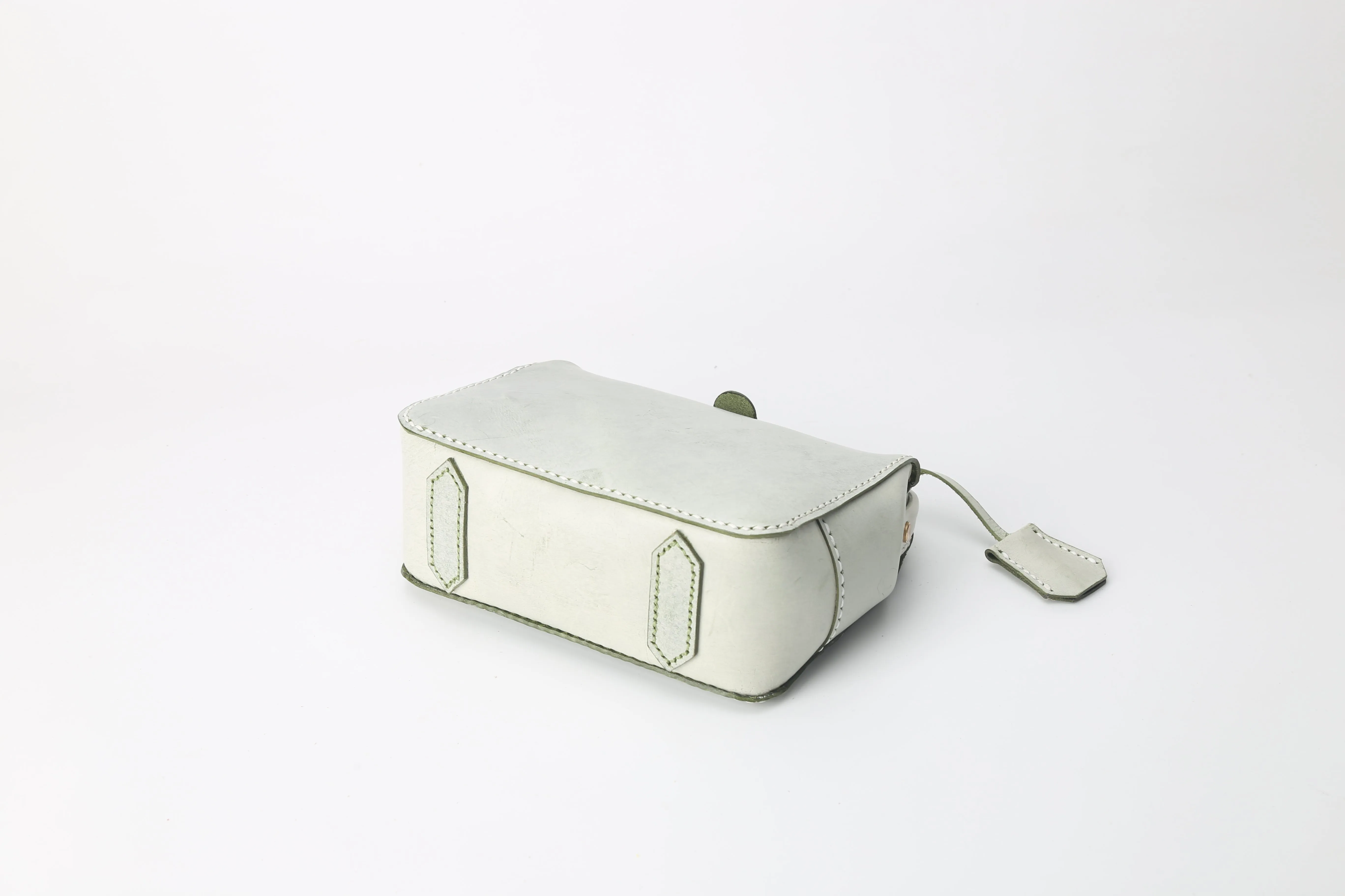 Handmade Womens Green Leather Doctor Handbag Purse Small Side Bag Doctor Purse for Women