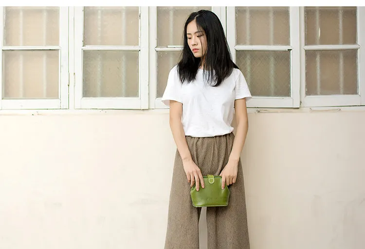 Handmade Womens Green Leather Small doctor Purse shoulder doctor bags for women